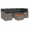 vidaXL Ensemble de canap&eacute; de jardin avec stockage 7 pcs Gris polyrotin