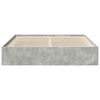 vidaXL Cadre de lit sans matelas gris b&eacute;ton 200x200 cm