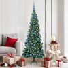 vidaXL Arbre de No&euml;l artificiel d'angle Vert 180 cm PVC et m&eacute;tal