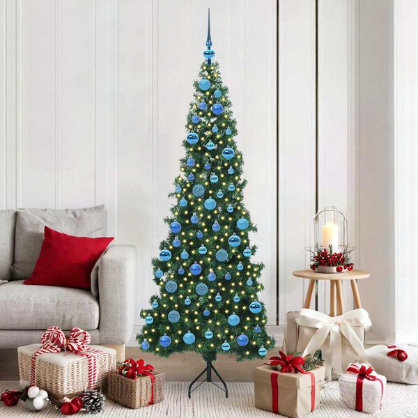 vidaXL Arbre de No&euml;l artificiel d'angle Vert 180 cm PVC et m&eacute;tal