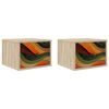 vidaXL Cabinet de chevet mural BONN 2 pc Ch&ecirc;ne Sonoma 36 x 33 x 25 cm