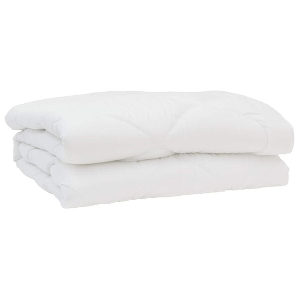 vidaXL Duvet d'&eacute;t&eacute; simple avec oreiller 3 pcs Blanc Microfibre