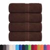 vidaXL Serviettes d'invit&eacute; FROGN 4 pcs marron 30x50 cm 360 g/m&sup2;