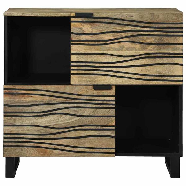 vidaXL Buffet Marron 80 x 33 x 75 cm bois de manguier massif