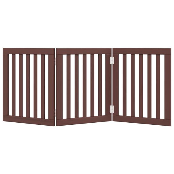 vidaXL Barrière pour chien pliable 3 panneaux 150 cm bois de peuplier
