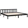 vidaXL Cadre de lit sans matelas noir 200x200 cm bois massif de pin