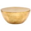 vidaXL Table basse Aluminium martel&eacute; 70x30 cm Laiton