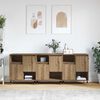 vidaXL Buffets 3 pcs ch&ecirc;ne artisanal 180 x 35 x 70 cm