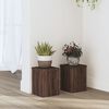 vidaXL Supports pour plantes 2 pcs ch&ecirc;ne marron bois d'ing&eacute;nierie