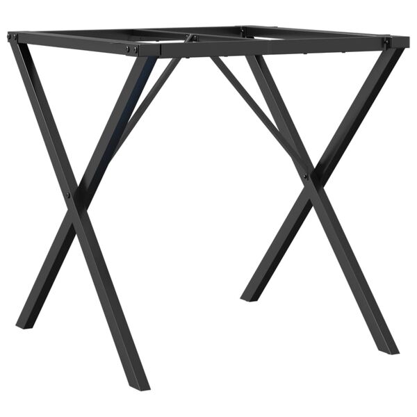 vidaXL Pieds de table à manger cadre en X 60x60x73 cm acier