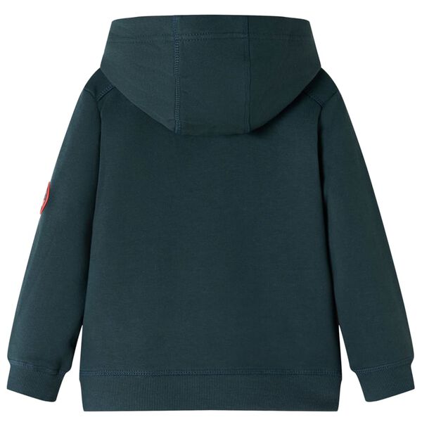 Sweatshirt &agrave; capuche pour enfants vert fonc&eacute; 116
