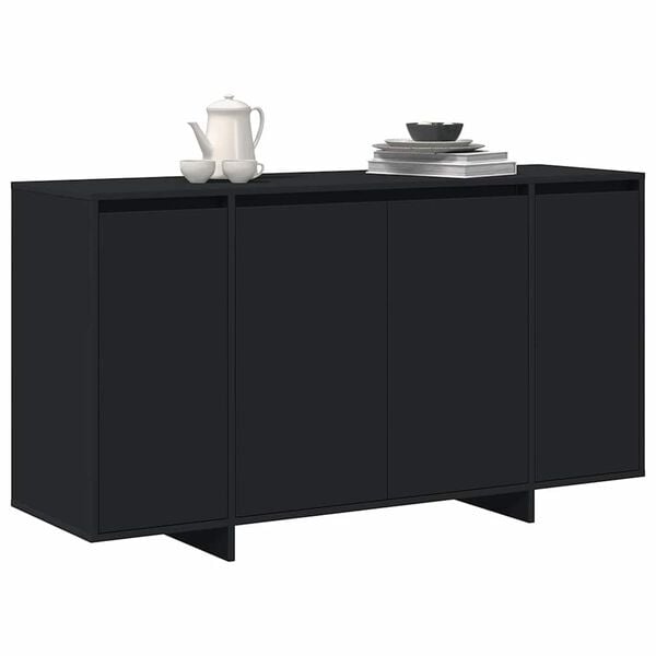 vidaXL Buffet Noir 135 x 41 x 75 cm Bois d'ing&eacute;nierie