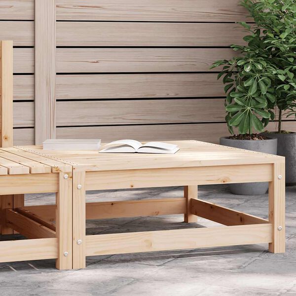 vidaXL Repose-pied de jardin 70x70x30 cm bois de pin solide