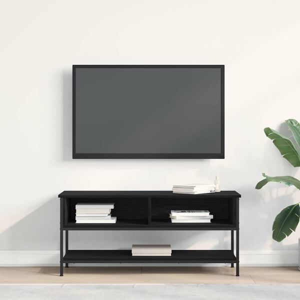 vidaXL Ensemble meuble TV Montage mural Ch&ecirc;ne noir 100 x 35 x 45 cm