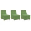 vidaXL Unit&eacute; de Sofa Modulaire Sans Accoudoirs 3 pcs Vert clair