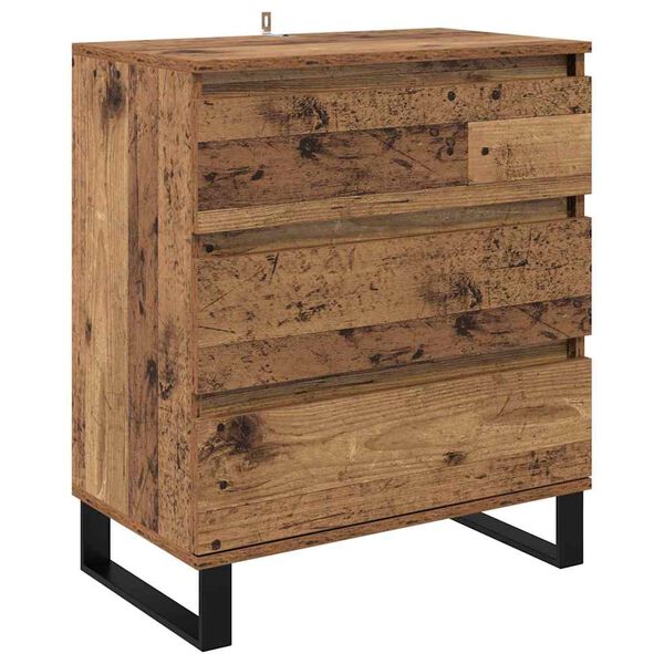 vidaXL Buffet Bois Ancien 60 x 35 x 70 cm Bois d'ing&eacute;nierie
