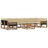 vidaXL Ensemble de canap&eacute;s d'ext&eacute;rieur 8 pcs Naturel et Beige