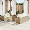 vidaXL Ensemble de canap&eacute; de jardin 10 pcs Beige et cr&egrave;me polyrotin