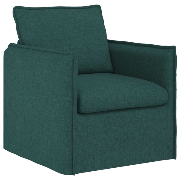 vidaXL Ensemble de Canap&eacute;s 2 pcs Vert fonc&eacute; 196 x 82 x 85 cm tissu
