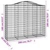 vidaXL Paniers &agrave; gabions arqu&eacute;s 11 pcs 200x50x160/180 cm Fer galvanis&eacute;
