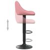 vidaXL Tabourets de bar lot de 2 rose velours
