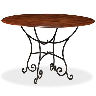 vidaXL Table de salle à manger Bois acacia avec finition miel 120x76cm