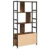 vidaXL &Eacute;tag&egrave;re Ch&ecirc;ne fum&eacute; 80 x 30 x 155,5 cm Bois d'ing&eacute;nierie