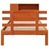 vidaXL Lit bibliothèque sans matelas cire marron 100x200 cm pin massif