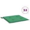 vidaXL Coussins de chaise jardin lot de 4 vert 50x50x4 cm tissu oxford