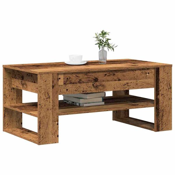 vidaXL Table basse Bois Ancien 102 x 55 x 45 cm Bois d'ingénierie
