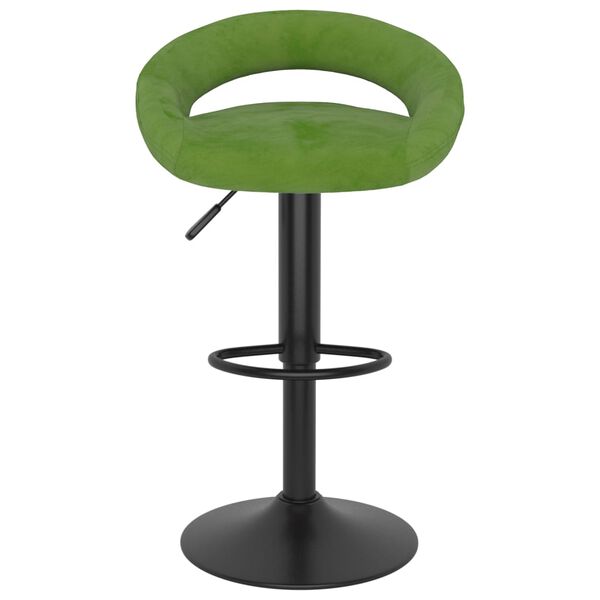 vidaXL Tabourets de bar lot de 2 vert clair velours