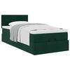 vidaXL Cadre de lit ottoman avec matelas vert fonc&eacute; 80x200 cm velours
