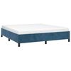 vidaXL Cadre de lit sans matelas bleu fonc&eacute; 180x200 cm velours