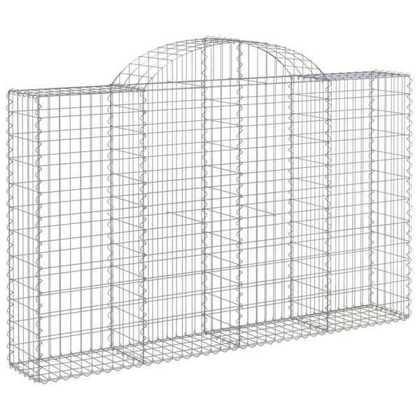 vidaXL Paniers à gabions arqués 14 pcs 200x30x120/140 cm Fer galvanisé