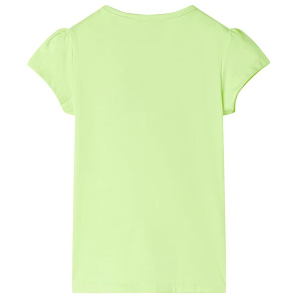 T-shirt enfants jaune n&eacute;on 128