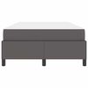 vidaXL Cadre de lit avec matelas Gris 120 x 190 cm tissu