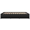 vidaXL Cadre de lit sans matelas noir 150x200 cm bois d'ingénierie