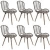 vidaXL Chaises &agrave; manger lot de 6 marron rotin naturel
