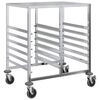 vidaXL Chariot &agrave; plateaux 12 bacs GN 75x55x87 cm acier inoxydable