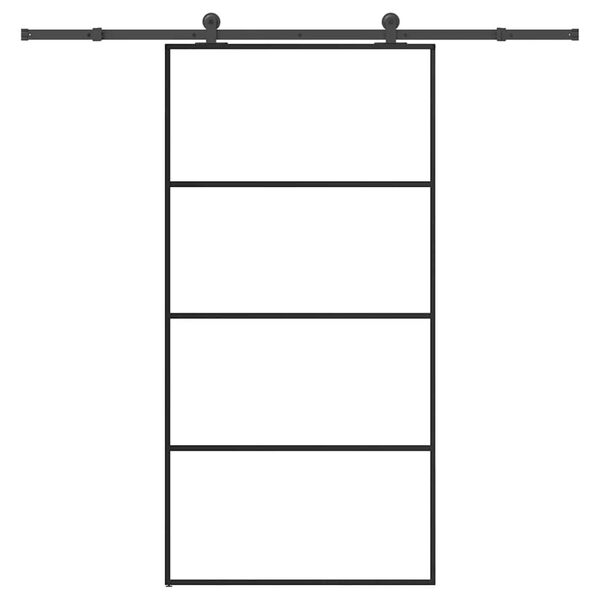 vidaXL Porte coulissante et kit de quincaillerie 102,5x205cm Verre ESG