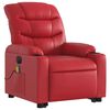 vidaXL Fauteuil inclinable de massage &eacute;lectrique rouge similicuir