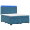 vidaXL Lit boxspring avec matelas Bleu 140 x 200 cm Velours