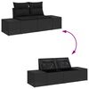 vidaXL Ensemble de canapé de jardin avec coussin 8 pcs Noir