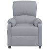 vidaXL Fauteuil &eacute;lectrique de massage Gris clair Tissu
