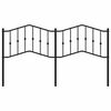 vidaXL T&ecirc;te de lit m&eacute;tal noir 180 cm