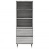 vidaXL Buffet haut Sonoma gris 40x36x110 cm Bois d'ingénierie