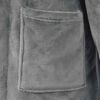 vidaXL Robe de bain sans capuche Gris fonc&eacute; s Flanelle