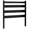 vidaXL T&ecirc;te de lit Noir 106x4x100 cm Bois massif de pin