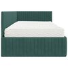 vidaXL Cadre de lit d'angle avec matelas 2 pcs Vert Velours