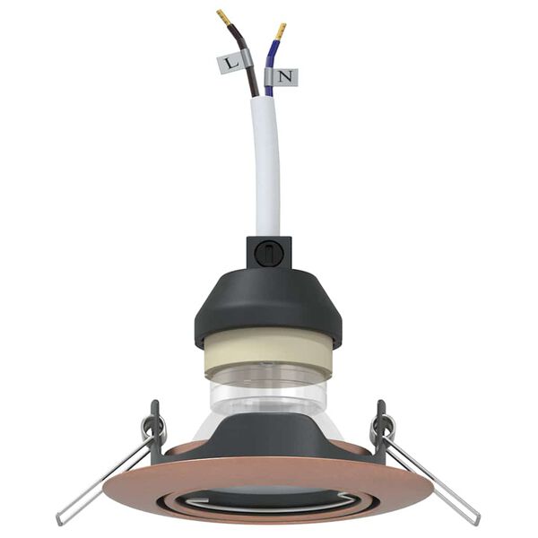 vidaXL Projecteur 24 pcs Cuivre 9 x 9 x 2,5 cm M&eacute;tal